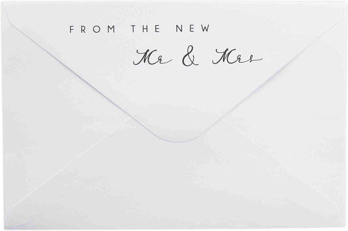 GSM Brands 100 Thank You Cards for Wedding (Mr and Mrs Theme) - Cards with Envelopes