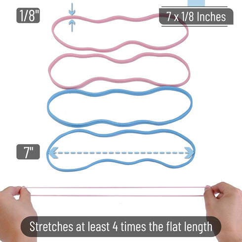 Mr. Pen Large Rubber Bands 110 Pack Pink and Blue Extra Large Office Supplies