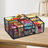 Xbopetda 6 Snack Organizer for Pantry Shelf, Metal Snack Organizer Snack Basket, Compartment Snack Bin Holder Chip