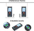 Bauihr Laser Measure, 165ft Distance Meter, Portable Tool, 2 Bubble Levels, Large Backlit LCD Display