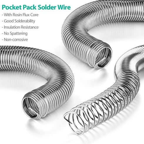 Solder Wire Tin Lead Rosin Core Flux Iron Welding Tool 63/37 0.031" Diameter 0.63oz Pocket Pack in Storage Tube For Electrical and Electronics DIY Work (Large 3 Pack)