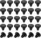 PATIKIL 5mm Diameter Silicone Round Snap, 30 Pcs Locking Furniture Hole Plug Button for 5-5.5mm Hole, Black