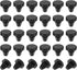 PATIKIL 5mm Diameter Silicone Round Snap, 30 Pcs Locking Furniture Hole Plug Button for 5-5.5mm Hole, Black