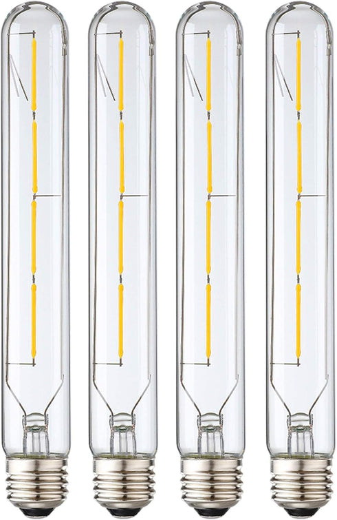 Leools T10 Led Long Bulbs,Dimmable Tubular Bulb 4W,Equivalent 40Watt,400LM,E26 Tube Edison Style