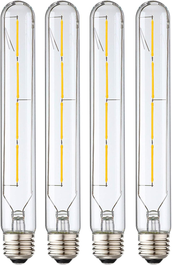 Leools T10 Led Long Bulbs,Dimmable Tubular Bulb 4W,Equivalent 40Watt,400LM,E26 Tube Edison Style