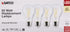Satco S12463 8 Watt A19 LED Bulb, Clear, 3000K, Medium Base, 120 Volt, 4-Pack by Satco