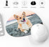 Mouse Pad, Premium-Textured Oval Computer Mousepad, 8.7" x 7.1", Thick 3mm Anti-Slip Waterproof Rubber Mouse Mat, Cute