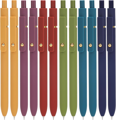 Ddaowanx 12 Pcs 0.5mm Quick Dry Black Ink Gel Pens, Fine Point Smooth Writing for Office and School Supplies