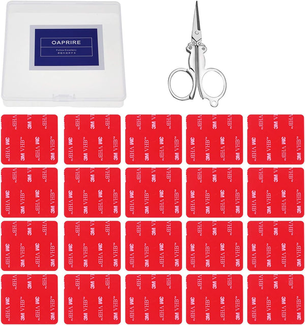 OAPRIRE 3M Double Sided Adhesive Tape Pads, 20 PCS Multipurpose Replacement Mounting Tape