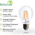 Bioluz LED 92 CRI E26 LED Bulb, 60 Watt Dimmable Edison Bulbs, Warm White Clear, UL Listed, 6-Pack