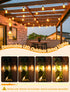 25FT 10+1 Dimmable ST38 Bulbs Larkvue Outdoor String Lights, Patio Lights with LED Waterproof Shatterproof Linkable