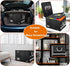 Fireproof Document Box with Lock, Portable File Organizer Storage Box for Legal/Letter Size Hanging Folders, Collapsible