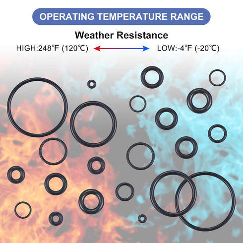 MECCANIXITY Nitrile Rubber O Ring: 0.59" OD, 0.31" ID, 0.14" Width NBR Sealing Gasket, Pack of 10