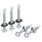 uxcell #14 x 2" Self Drilling Screws with Rubber Washer, 100pcs Zinc Plated Steel Roofing Screws with EPDM Washer