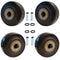 PU Caster Wheels 2.5" Durable Replacement Rollers for Laundry Carts, Hand Trucks