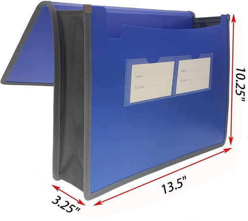 Premium Quality Plastic Expanding File Folder Document Organizer, 3.5" Expansion, A4 Letter Size, 5 Pack