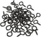 Axe Sickle Black 1 Inch Metal Screw Eye Pins Hooks Mini for DIY Jewelry Making, 100 Pcs