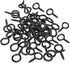 Axe Sickle Black 1 Inch Metal Screw Eye Pins Hooks Mini for DIY Jewelry Making, 100 Pcs