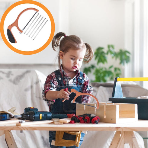 Angoily Mini Saw Set, Hand Saw Mini Hacksaw for Kids, DIY Handsaw Woodworking Multifunction Plastic