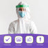 60 Pack 5, AMZ Medical Supply Disposable Coveralls, White SMS GSM, X-large, of Hooded Full Body Suit with Boots