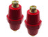 LBY 2pcs Busbar Insulator, SM-76 Polyester Standoff Insulators with Screw(M10), High-Strength Busbar Insulator Supporter, Resin(Red)