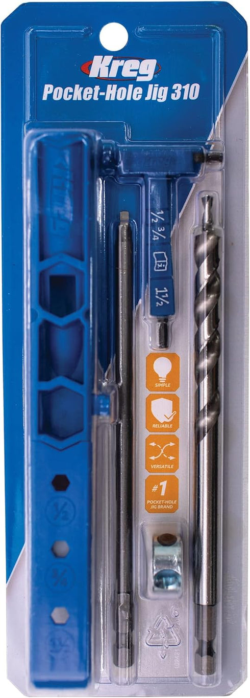 Kreg KPHJ310 Pocket-Hole Jig 310 - Small, Durable Jig for Tight Spaces - Create Perfect, Rock-Solid Joints - For Materials 1/2" to 1 1/2" Thick by KREG