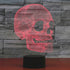 3D 7 Scary Skull Night Light Illusion Lamp, Colors Changing USB Touch Switch Table Lights, Bedroom Halloween Decoration