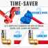 SUNGATOR 3/4 Inch Male Adapter Elbow, No Lead Brass Push-to-Connect Plumbing Fittings with Disconnect Clip, Pack of 3