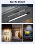3 Dimmable 14 Inch Closet 64 3600mAh Counter Under Cabinet Lights, Color Motion Sensor Light Indoor, Wireless Lights