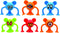 Raymond Geddes Suction Monster Pencil Stand (24 Pack) - Colorful Desk Pet for Kids, Cool School Supplies
