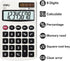 Deli Standard Function Basic Calculator, Solar Battery Dual Power Office Calculator with Cover, Metal Panel, 2 Pack