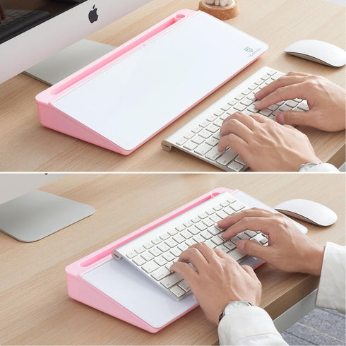 TSJ OFFICE Desktop Whiteboard Dry-Erase Board with Drawer, Computer Keyboard Stand, Desk Organizers for Office & Home