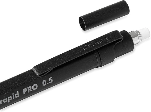 rOtring Rapid Pro Mechanical Pencil, 0.5 mm, Matte Black Finish, Comfortable Grip for Precision Writing