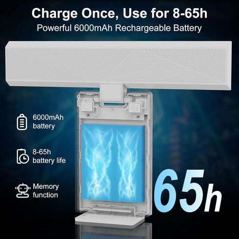 6000mAh 3 (2 Pack) Picture Lights for Wall, Rechargeable Battery Wall Sconce with Remote & Timer, Dart Board Light