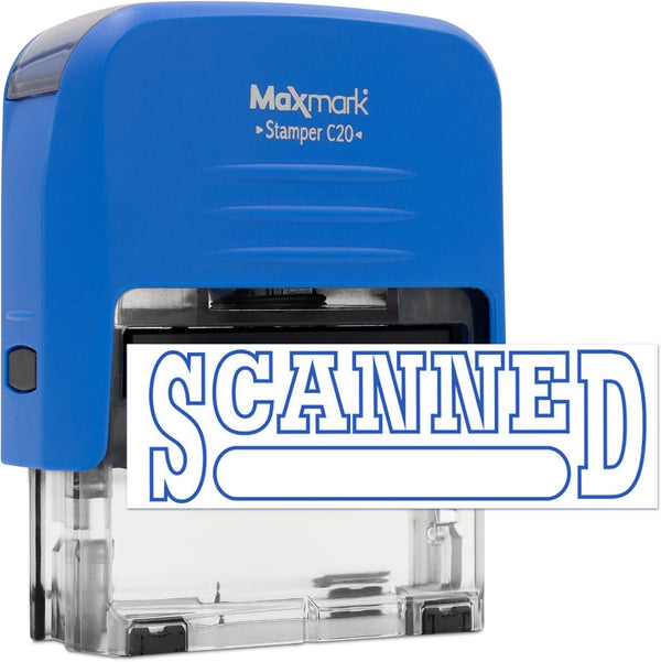 Scanned Self Inking Stamp, Printer 20 Style 2, Blue Ink