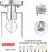E26 DYMOND Industrial Semi-Flush Mount Ceiling Light, Cylinder Glass Shade Light Fixture with Base, for Kitchen Island