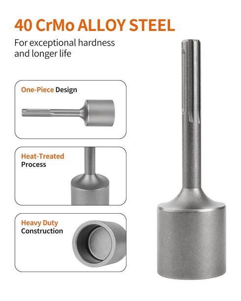 Heavy Duty T Post Driver, 2 Inch SDS Max Automatic Fence Post Driver with Ground Rod Driver Adapter Bits