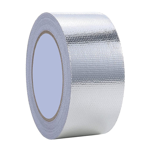 Glass Fiber Cloth Aluminum Foil Tape, Fireproof Self-Adhesive High Temperature Leak Proof Duct Tape