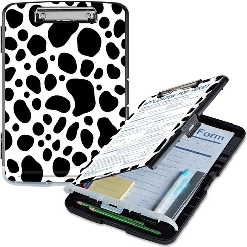 Clipboard with Storage, Cow Print High Capacity Clipboard 9.5x14" with Pen Holder for Work, School, Office