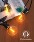30FT 15+1 Bulbs 2700K GLUROO Outdoor String Lights, LED Patio Lights Outdoor Wateproof with Globle Shatterproof