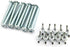 10pcs Galvanized Carbon Steel Screw Bolts with Wing Nut Kit - 1/4 Inch Mounting Hardware Fitting Fastenings
