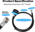 MsTental 3Pcs Hoseto Commercial 1/4" Shampoo Bowl Hose and Sprayer,Salon Spray Head with Rubber Faucet for Salon Barber