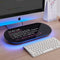 TSJ OFFICE Glass Desktop Whiteboard - 17 X 7 Inches Small Dry Erase Board with Blue Light, Glass White Board Surface