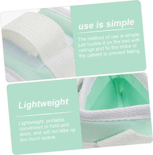 2pcs VALICLUD Limb Straps for Patient Safety Soft Wrist and Ankle Fixation Bands for Elderly Care Prevent Self-Injury