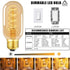 Vintage T14 LED Spiral Filament Bulb, 4W Equivalent E26 40 Watt Warm White 2200K Dimmable AC120V 400LM