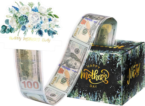 JWSCYSY Mother's Day Money Box for Cash Gift Pull, Surprise Money Holder Cash