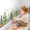 LiveGallery Removable Forest Tree Wall Decal, Woodland Wildlife Mural Wall Sticker, Peel