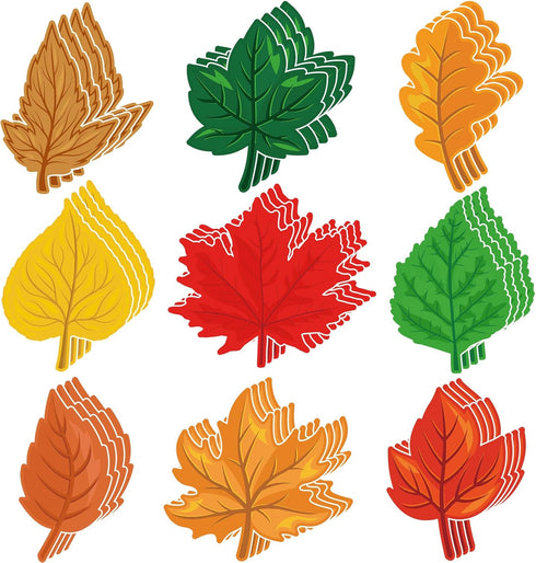 Cholemy 108 Pcs Maple Leaves Cutouts, Fall Classroom Decorations, Autumn Bulletin Board Decor for Thanksgiving