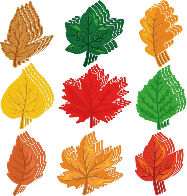 Cholemy 108 Pcs Maple Leaves Cutouts, Fall Classroom Decorations, Autumn Bulletin Board Decor for Thanksgiving