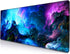 Gaming Mouse Pad, Large Non-Slip Rubber Base Mousepad, 31.5x11.8inch Desk Pad with Stitched Edges, Galaxy
